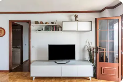 Una televisión o centro de entretenimiento en La casita del puerto