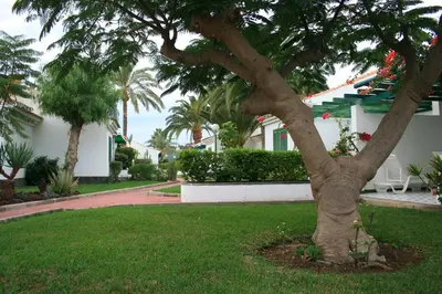 Jardín al aire libre en Bungalows Campo Golf