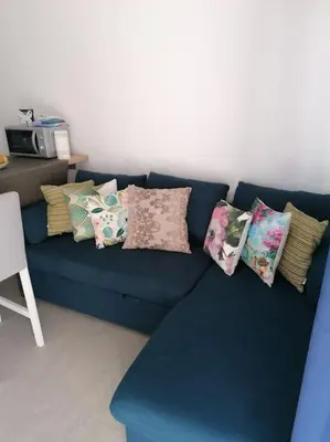 Zona de estar de Quiet & Bright Apartment with private garden