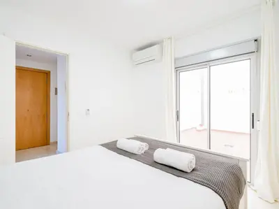 Cama o camas de una habitación en Dark Sand By CanariasGetaway