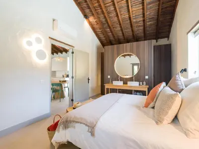Cama o camas de una habitación en CASA RURAL CERCADO DE DON PACO