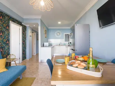 Una cocina o zona de cocina en Casita Canaria Playa Beachfront Access & Lateral Ocean View With Terrace
