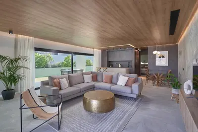 Zona de estar de Salobre Oasis Suites