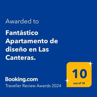 Certificado, premio, señal o documento que está expuesto en Fantástico Apartamento de diseño en Las Canteras.