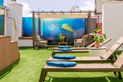 Zona de estar de Hotel LIVVO Fataga