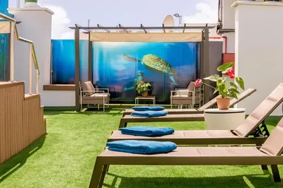 Zona de estar de Hotel LIVVO Fataga