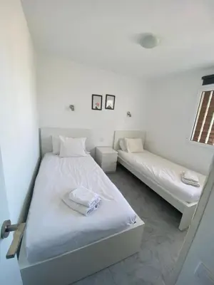 Cama o camas de una habitación en Las Tuneras Apartamento en San Agustín