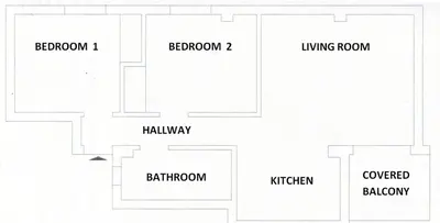 Plano de Beautiful 2 bedroom apartment near Puerto Rico beach