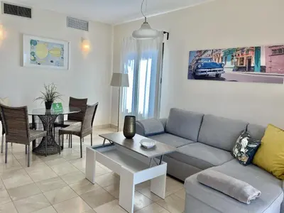 Zona de estar de HomeForGuest Villa 7 in Salobre Golf with nice views to the mountains