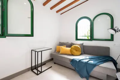 Cama o camas de una habitación en Las Calas San Agustín - Con acceso a piscina