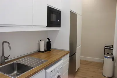 Una cocina o zona de cocina en La Casona de Galdós