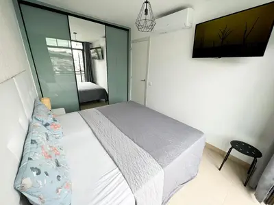 Cama o camas de una habitación en Casa Las Fresas