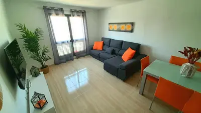 Zona de estar de La Calma en Playa de Salinetas - cerca de playa y supermercado