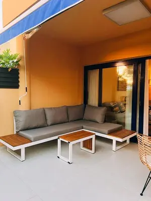 Zona de estar de Meloneras Garden Suite