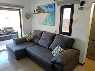 Zona de estar de BONITO BUNGALOW DUNAS DE MASPALOMAS