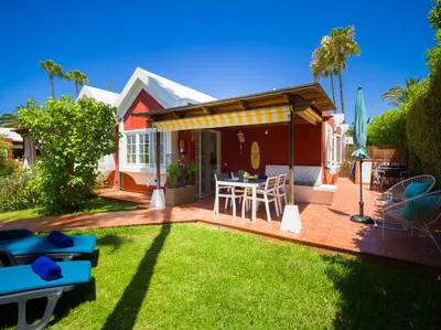 Jardín al aire libre en Bungalow Tunos Maspalomas