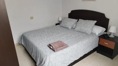 Cama o camas de una habitación en Apartamento Sol A free parking air conditioning