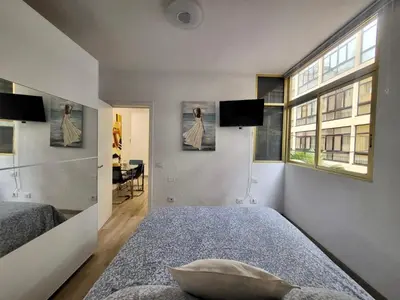 Cama o camas de una habitación en 2 Bedrooms Flat 50 mts away from Las Canteras beach