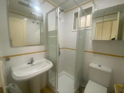 Un baño de New renovated family home above swimming pool