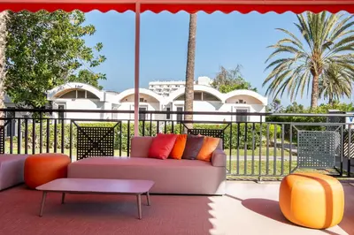 Zona de estar de Bungalows Cordial Biarritz