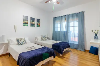 Cama o camas de una habitación en Villa de Pino
