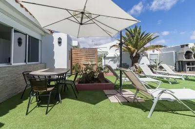 Un patio o zona al aire libre en Bungalows Lapahi