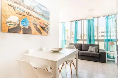 Zona de estar de Apartment 5 minutes from the sea