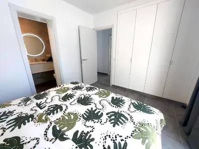 Cama o camas de una habitación en Villa Playa Tauro - Luxury bungalow with pool