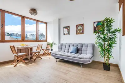 Zona de estar de Home2Book Lovely Seaside Apartment Las Canteras