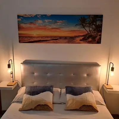 Cama o camas de una habitación en Bluebeach