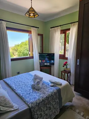 Cama o camas de una habitación en Villa Mogaren