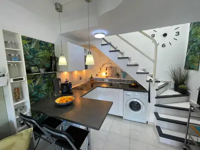 Zona de estar de DunaFlor Verde active & chill Bungalow