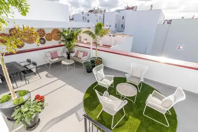 Un balcón o terraza de Viriato - Wifi - AC - Terraza compartida
