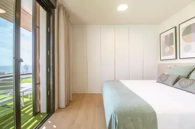 Cama o camas de una habitación en Panoramic views - Paraísos de Agaete